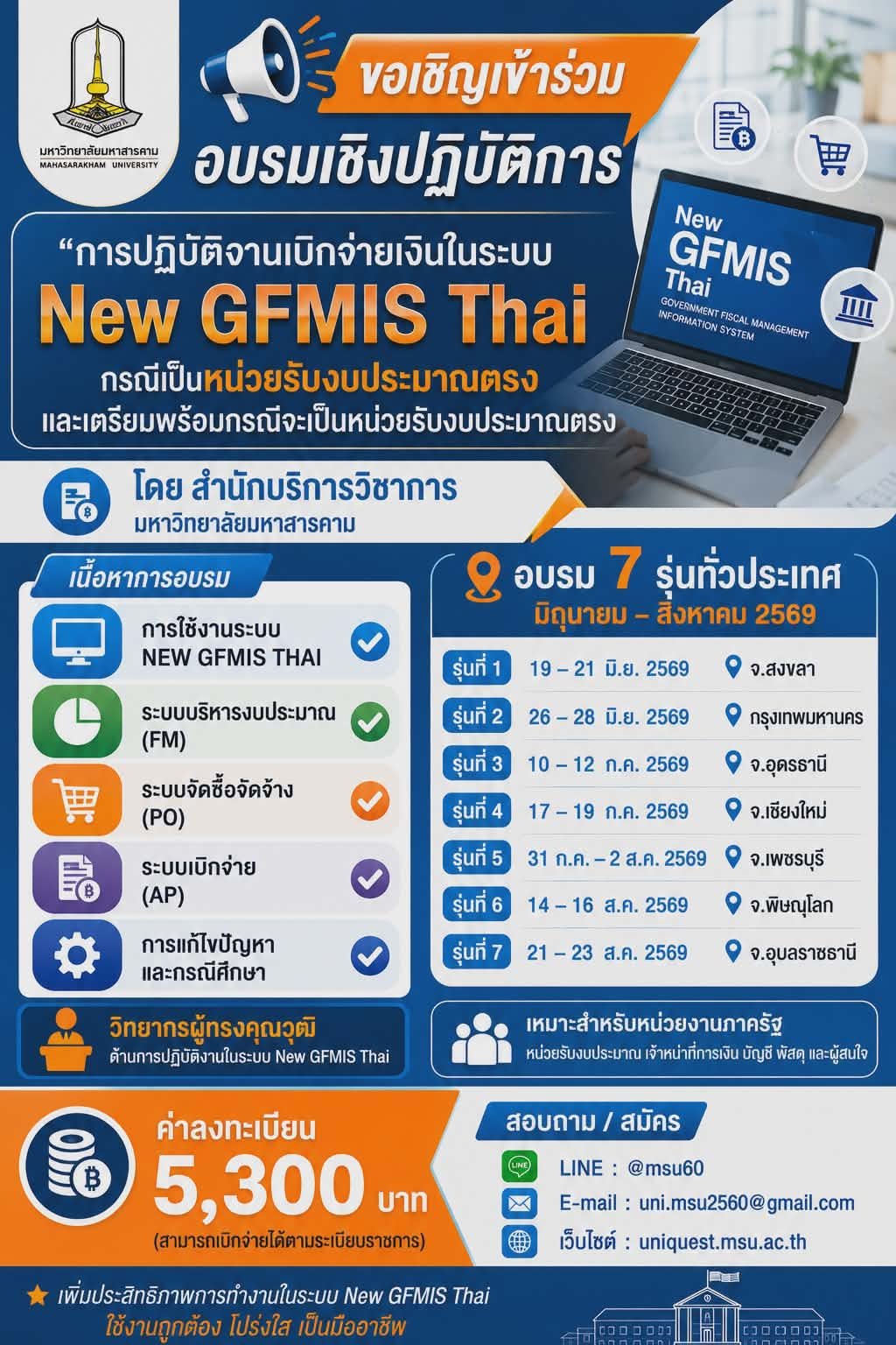 การปฏิบัติงานเบิกจ่ายเงินในระบบ (New GFMIS Thai) กรณีเป็นหน่วยรับงบประมาณตรงและเตรียมพร้อมกรณีจะเป็นหน่วยรับงบประมาณตรง